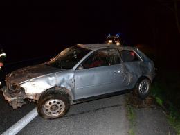 Nie chciał zderzyć się ze zwierzęciem, wjechał do rowu