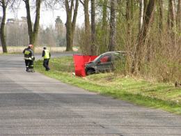 Citroen uderzył w drzewo, kierowca zginął na miejscu