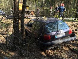 Volkswagen golf dachował pod Opolem