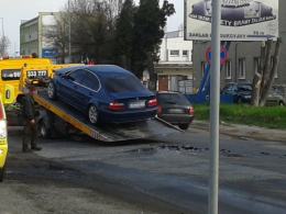 BMW i seat zderzyły się na ul. Budowlanych