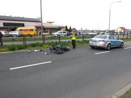Kierowca fiata spowodował zderzenie z motorowerem