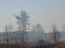 Ogromny pożar traw w Niemodlinie. W akcji samolot i helikopter.
