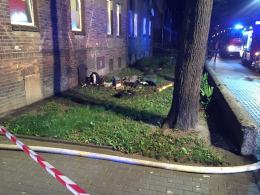 Dwie osoby ranne po pożarze mieszkania na ul. Kolejowej