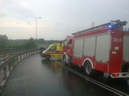 Trzy auta zderzyły się na "ślimaku" na ul. Niemodlińskiej