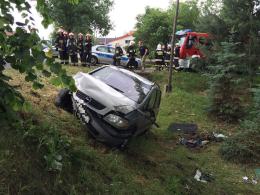 Opel dachował w Czarnowąsach