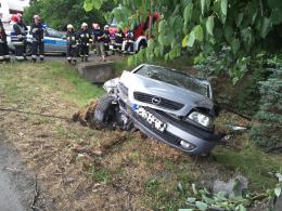 Opel dachował w Czarnowąsach