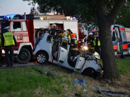 Citroen uderzył w drzewo. 36-letni kierowca zginął na miejscu.