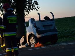 Citroen uderzył w drzewo. 36-letni kierowca zginął na miejscu.