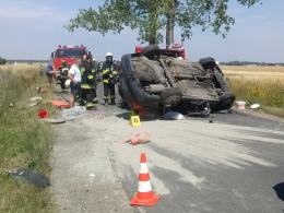 19-letni kierowca audi dachował pod Opolem