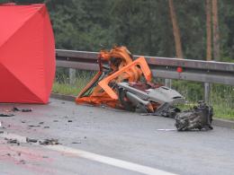 Kierowca auta dostawczego zginął w wypadku na autostradzie