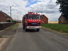 13 zastępów straży pożarnej gasiło pożar w Ganie