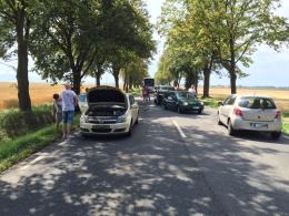 6 samochodów zderzyło się w powiecie nyskim