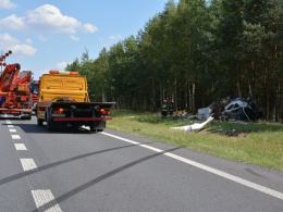 Kamper dachował na autostradzie A4