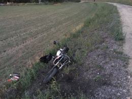 Wypadek motoroweru w Czarnowąsach. Dwie osoby ranne.