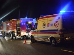 Pożar stodoły w Łosiowie, dwie osoby ranne