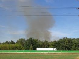 Strażacy walczą z pożarem przy obwodnicy Opola