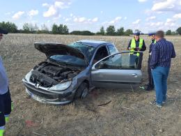 Peugeot dachował w Sidzinie