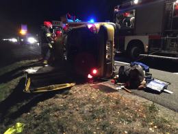 Daewoo dachowało na autostradzie