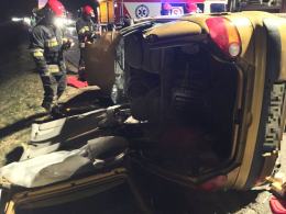Daewoo dachowało na autostradzie
