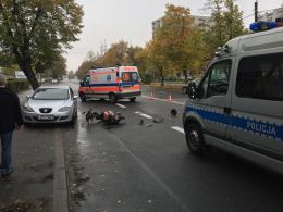 Kierowca skutera ranny po zderzeniu z samochodem