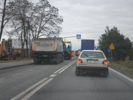 Trwa remont drogi krajowej nr 46 w Lędzinach