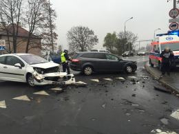 Wypadek na Zaodrzu, dwie osoby zostały ranne