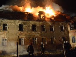 Pożar zamku w Ciepielowicach