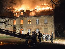 Pożar zamku w Ciepielowicach