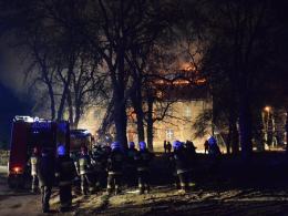 Pożar zamku w Ciepielowicach