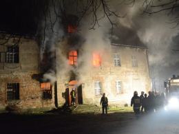 Pożar zamku w Ciepielowicach