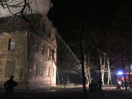 Pożar zamku w Ciepielowicach