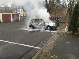 Pożar samochodu na Zaodrzu