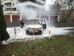Pożar samochodu na Zaodrzu