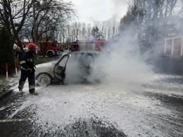 Pożar samochodu na Zaodrzu