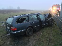 Wypadek na autostradzie, jedna osoba została ranna