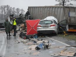 Tragiczny wypadek na drodze krajowej nr 45 pod Krapkowicami
