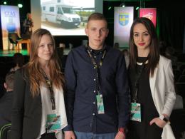 Pomysłodawcy dzisiejszego wydarzenia: Julia Bzdyra, Radosław Małko oraz Kamila Świerc.