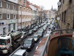 Wypadek spowodował duże utrudnienia w ruchu w rejonie ul. Kołłątaja.