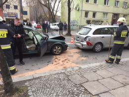 Zderzenie trzech aut na ul. Katowickiej
