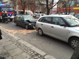Zderzenie trzech aut na ul. Katowickiej