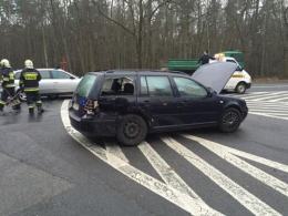 Trzy osoby ranne w wypadku na drodze krajowej nr 94