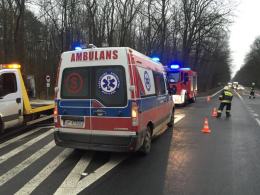 Trzy osoby ranne w wypadku na drodze krajowej nr 94
