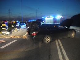 Kolizja audi i bmw na obwodnicy Opola