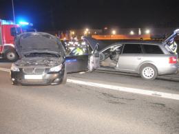 Kolizja audi i bmw na obwodnicy Opola