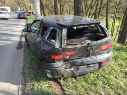 Kolizja na ul. Wrocławskiej z udziałem dwóch samochodów i rowerzysty