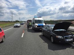 Dwie kolizje na autostradzie A4