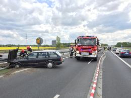 Dwie kolizje na autostradzie A4