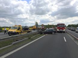 Dwie kolizje na autostradzie A4