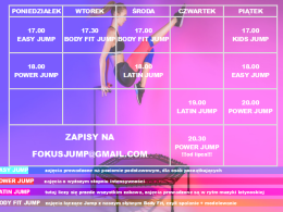 Szkoła tańca FOKUS zaprasza na FOKUS JUMP