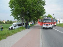 Bus uderzył w drzewo. 11 osób rannych.